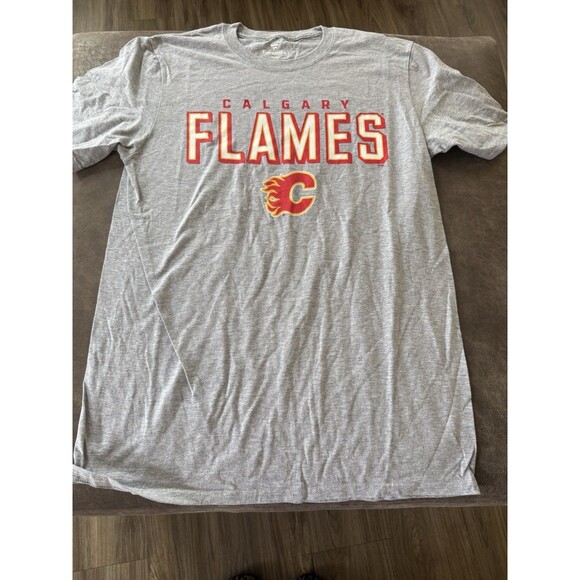 Men's Heathered Gray Calgary Flames Swagger T-Shirt Medium - Picture 1 of 3